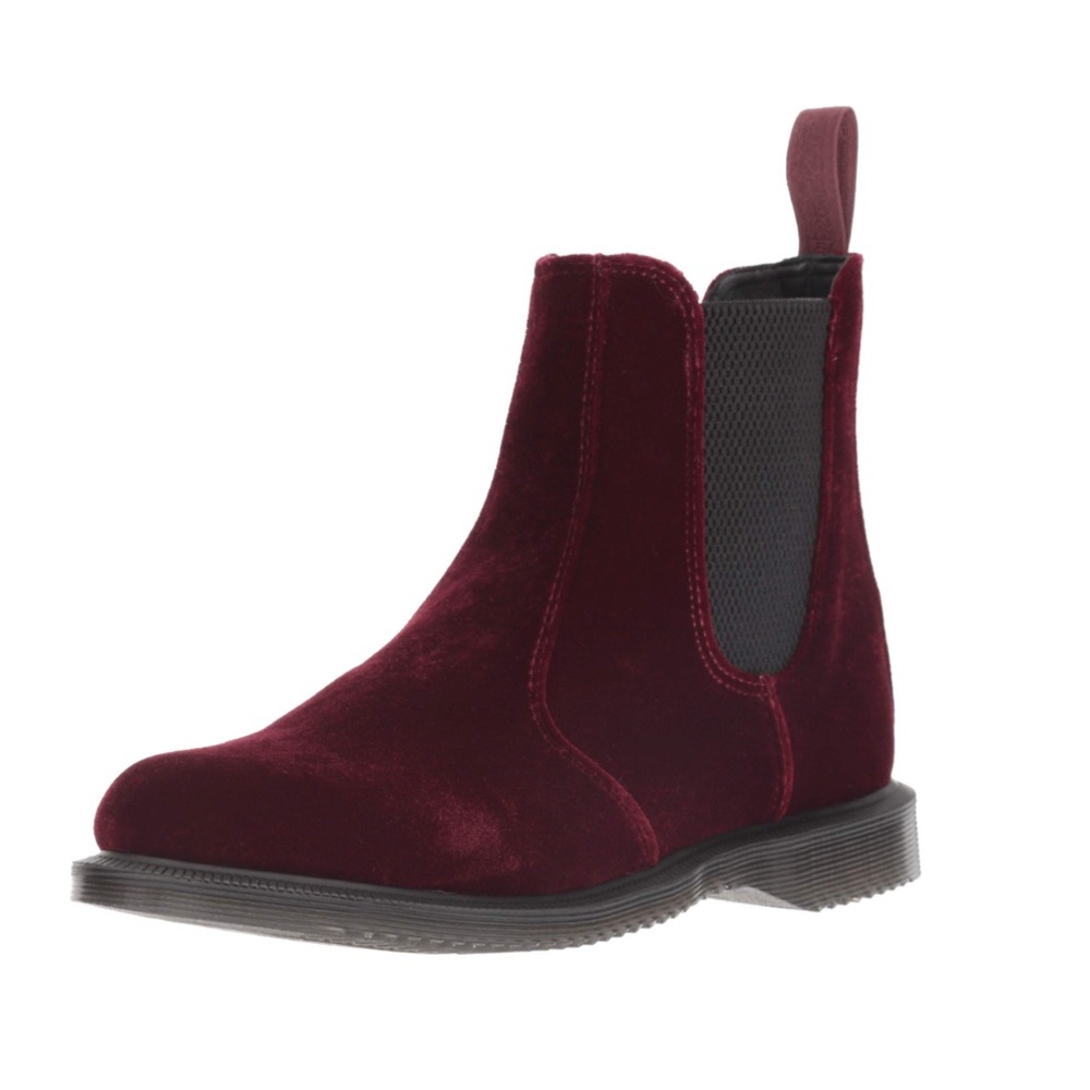 🆕Dr Marten Flora Kensington Cherry 🍒 Velvet NWT - Picture 4 of 16